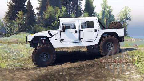 Hummer H1 white pour Spin Tires