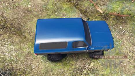 Chevrolet K5 Blazer 1975 blue and black pour Spin Tires