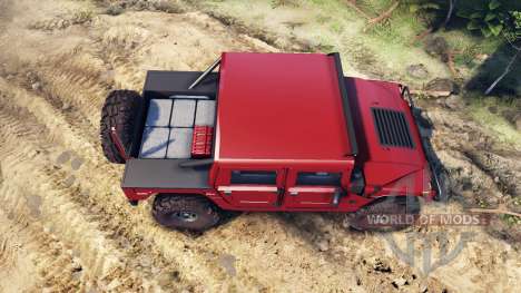 Hummer H1 fire house red für Spin Tires