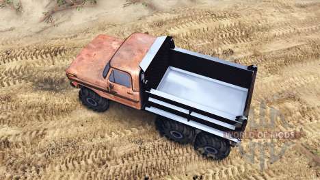 Ford F-100 6x6 v2.0 rusty pour Spin Tires