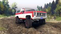 Chevrolet K5 Blazer 1975 red and white pour Spin Tires