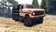 Ford F-100 6x6 v2.0 rusty pour Spin Tires
