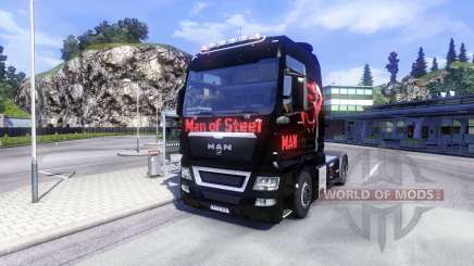 Haut Man Of Steel auf dem LKW MAN für Euro Truck Simulator 2