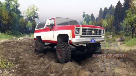 Chevrolet K5 Blazer 1975 red and white pour Spin Tires