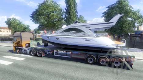 Der trailer mit dem Boot für Euro Truck Simulator 2