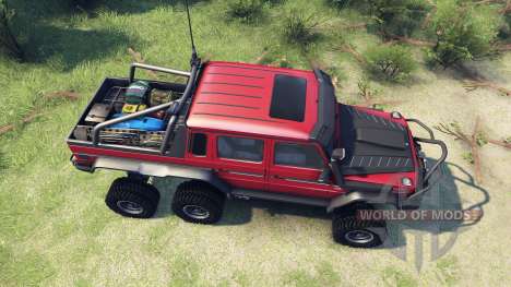 Mercedes-Benz G65 AMG 6x6 Final lemans red pour Spin Tires