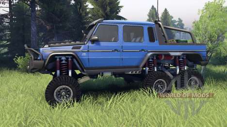 Mercedes-Benz G65 AMG 6x6 Final blue pearl pour Spin Tires