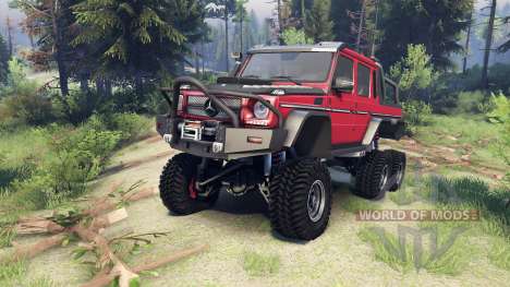 Mercedes-Benz G65 AMG 6x6 Final lemans red pour Spin Tires