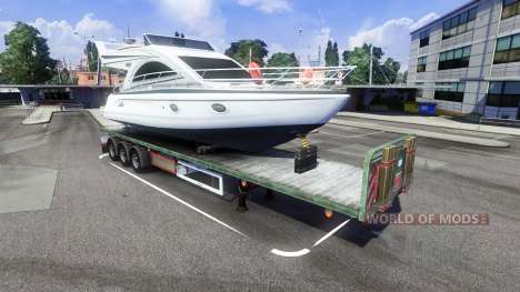 Der trailer mit dem Boot für Euro Truck Simulator 2