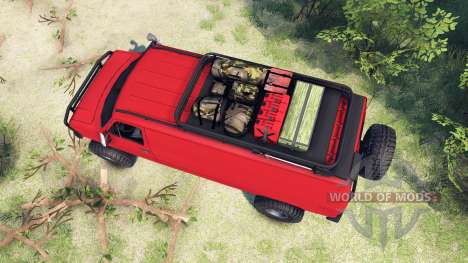 Ford E-350 Econoline 1990 v1.1 red pour Spin Tires