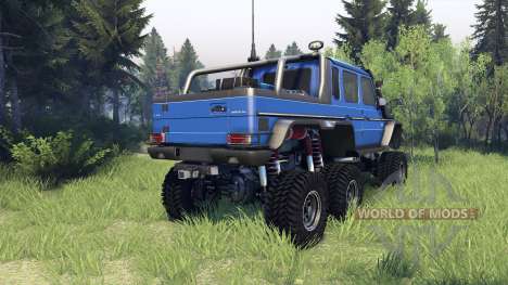 Mercedes-Benz G65 AMG 6x6 Final blue pearl pour Spin Tires