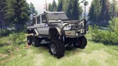 Mercedes-Benz G65 AMG 6x6 Final athlet silver pour Spin Tires
