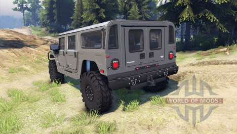 Hummer H1 army grey pour Spin Tires