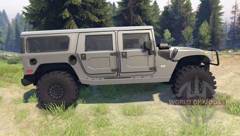 Hummer H1 army grey pour Spin Tires