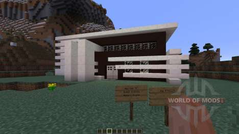 Black White Modern house für Minecraft
