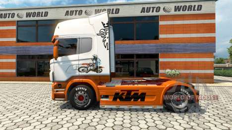 Peau KTM sur tracteur Scania pour Euro Truck Simulator 2