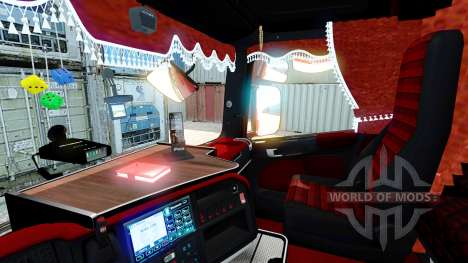 Intérieur rouge Scania pour Euro Truck Simulator 2