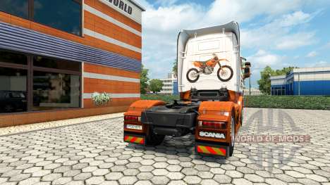 Peau KTM sur tracteur Scania pour Euro Truck Simulator 2