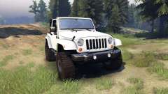 Jeep Wrangler white pour Spin Tires