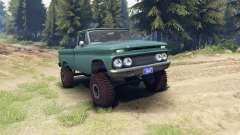 Chevrolet С-10 1966 Custom tropic turquoise pour Spin Tires