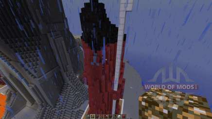 A dragon attack an old tower pour Minecraft