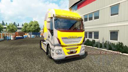 Haut Hi Möglichkeit Gelb Grau auf dem LKW Iveco für Euro Truck Simulator 2