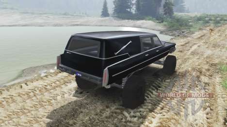 Cadillac Hearse 1975 [monster] [black mass] pour Spin Tires