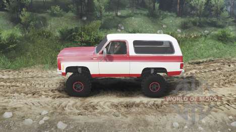 Chevrolet K5 Blazer 1975 [red and white] pour Spin Tires