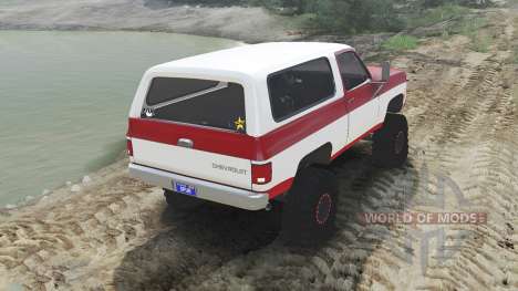 Chevrolet K5 Blazer 1975 [red and white] pour Spin Tires