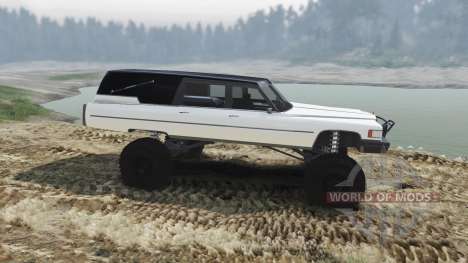 Cadillac Hearse 1975 [monster] [pale white] pour Spin Tires