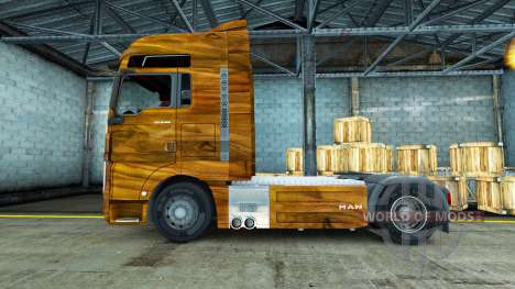 Haut Olivenholz auf dem LKW MAN für Euro Truck Simulator 2