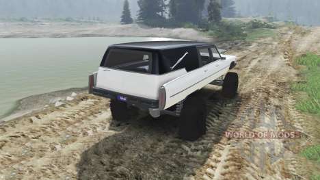 Cadillac Hearse 1975 [monster] [pale white] pour Spin Tires