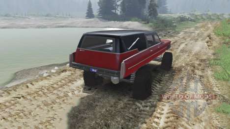 Cadillac Hearse 1975 [monster] [blood red and bl pour Spin Tires