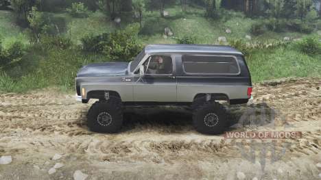 Chevrolet K5 Blazer 1975 [black and silver] pour Spin Tires