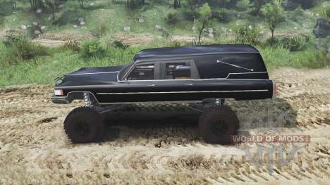 Cadillac Hearse 1975 [monster] [black mass] pour Spin Tires