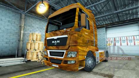 Haut Olivenholz auf dem LKW MAN für Euro Truck Simulator 2