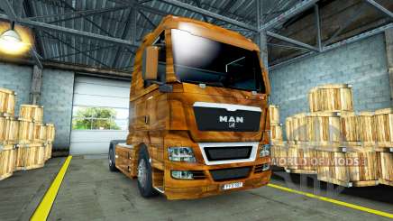 Haut Olivenholz auf dem LKW MAN für Euro Truck Simulator 2