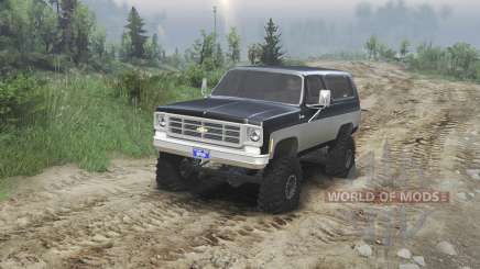 Chevrolet K5 Blazer 1975 [black and silver] für Spin Tires