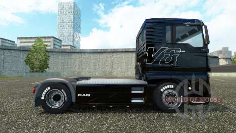 La peau sur le V8 camion MAN v2.0 pour Euro Truck Simulator 2