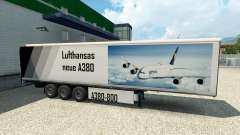 La peau de l'A380 sur la remorque pour Euro Truck Simulator 2