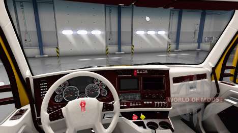 Weiße Kenworth T680 Innenraum für American Truck Simulator