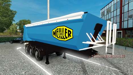 La peau Meiller Kipper semi-remorque à l' pour Euro Truck Simulator 2