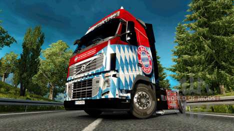 Haut den FC Bayern München auf einem Volvo truck für Euro Truck Simulator 2