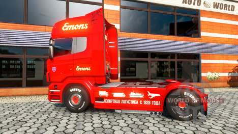 Emons de la peau pour Scania camion pour Euro Truck Simulator 2