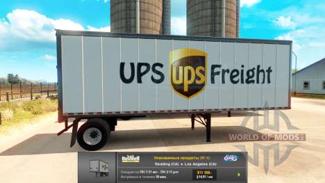 Remorques-UPS et le Vert de la Ville pour American Truck Simulator