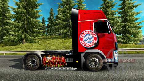 La peau FC Bayern Munchen sur un camion Volvo pour Euro Truck Simulator 2