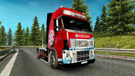 La peau FC Bayern Munchen sur un camion Volvo pour Euro Truck Simulator 2
