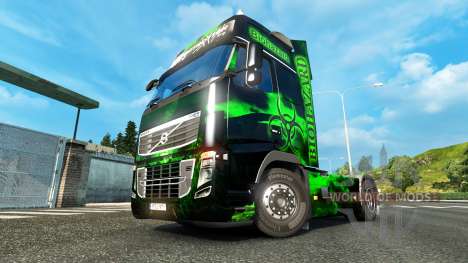 Biohazard skin für Volvo-LKW für Euro Truck Simulator 2