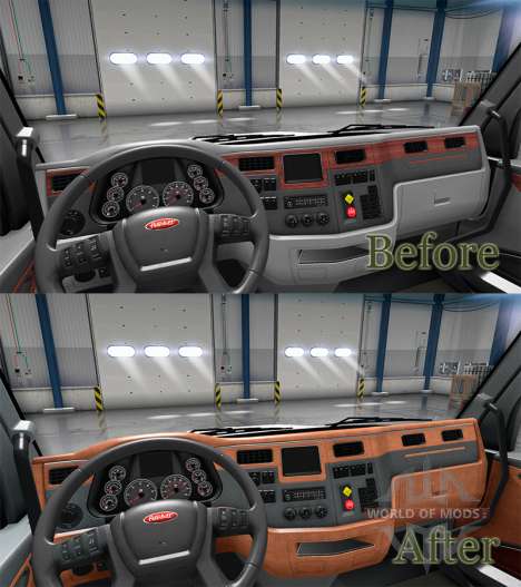 Mise à jour de l'intérieur dans un Peterbilt 579 pour American Truck Simulator