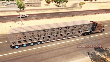 Die Tier-transport-Auflieger für American Truck Simulator